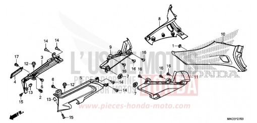 SIDE COVER GL1800K de 2019